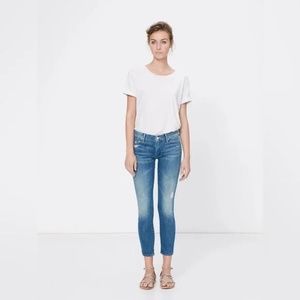 MOTHER The Looker Crop Jean in Graffiti Wash Sz 26